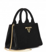 PRADA Black Velvet tote ~ small luxe handbags ~ luxury designer bags ~ desirable accessories