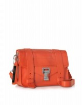 PROENZA SCHOULER PS1 Mini Lux Leather Crossbody orange pepper – luxe handbags – small shoulder bags – designer accessories – flap style closure