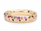 Polly Wales Jewellery ~ RAINBOW CONFETTI RING WITH SMALL SAPPHIRES AND DIAMONDS