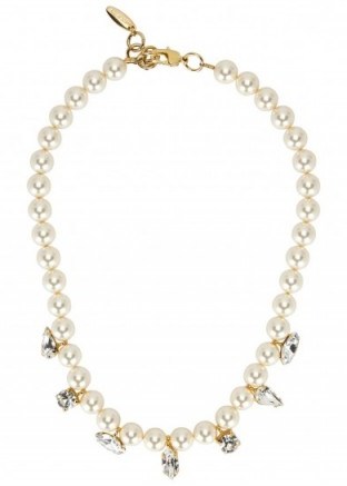 JOOMI LIM Swarovski faux pearl-embellished necklace. Crystals and pearls | occasion necklaces | luxe fashion jewellery - flipped