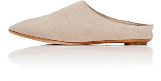 THE ROW Bea Cashmere Mules ivory. Stylish flats | flat designer shoes | Ashley Olsen and Mary-Kate Olsen’s clothing brand - flipped