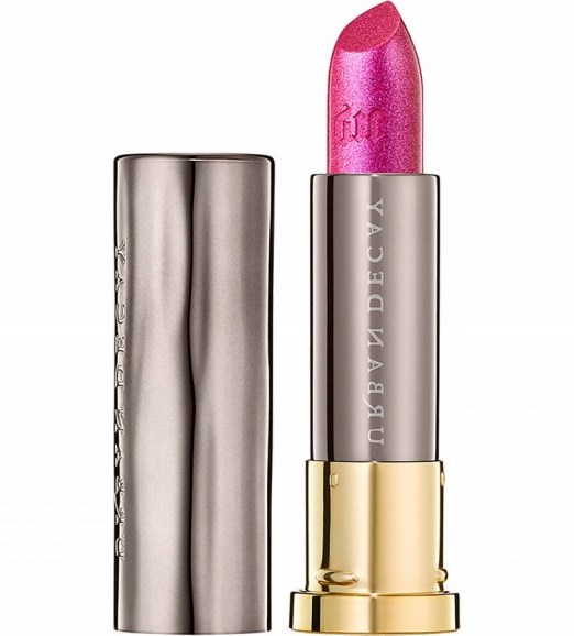 URBAN DECAY Vice metallized lipstick big bang ~ bright pink metallic lipsticks ~ hot pink metallics ~ makeup ~ glamorous cosmetics ~ statement colour for lips - flipped
