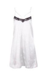 boohoo ALICE LACE TRIM HARNESS STRAP SATIN SLIP DRESS in grey. Going out cami dresses | spaghetti strap evening glamour | affordable on-trend fashion | thin straps | silky fabric