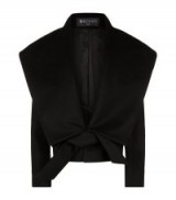 Balmain Black Oversized Lapel Wool-Cashmere Jacket ~ chic jackets ~ designer outerwear ~ luxury fashion ~ stylish Autumn/Winter clothing