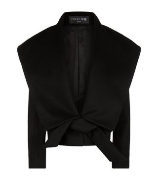 Balmain Black Oversized Lapel Wool-Cashmere Jacket ~ chic jackets ~ designer outerwear ~ luxury fashion ~ stylish Autumn/Winter clothing - flipped