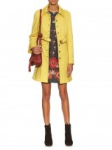 REDVALENTINO Belted twill coat in lemon-yellow. Belted coats | stylish outerwear | Autumn tones | autumnal colours | designer fashion