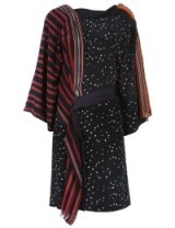 3.1 PHILLIP LIM Black Patchwork Kimono Zip Dress black ~ kimono inspired dresses ~ designer fashion ~ mixed prints ~ stylish clothing ~ effortless style clothing