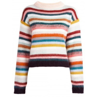 CHLOÉ Multicoloured Striped Jumper. Round neck jumpers | luxe knitwear | knitted fashion | women’s autumn fashion | stripe sweaters | luxury knits - flipped