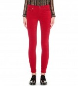 CITIZENS OF HUMANITY Rocket skinny red high-rise velvet jeans ~ casual luxe ~ casual fashion ~ trends for Autumn/Winter 2016-2017 ~ womens on-trend clothing