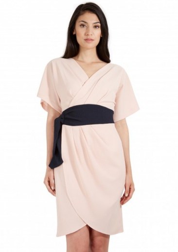Closet Nude Kimono Wrap Skirt Dress. Belted dresses | chic style fashion - flipped