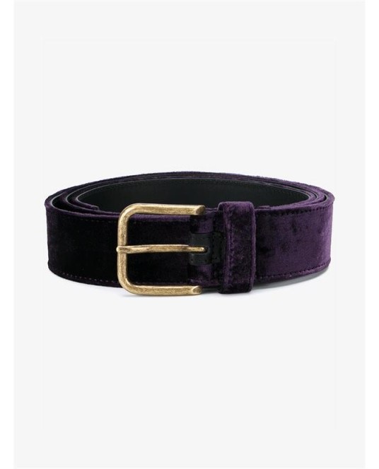 DRIES VAN NOTEN Velvet Belt purple ~ soft fabric belts ~ luxe accessories ~ fashion trends for Autumn/Winter 2016-2017 - flipped