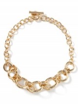 banana republic gold tone equestrian heritage chain focal necklace ~ affordable statement necklaces ~ stylish chunky fashion jewellery ~ accessories that add style