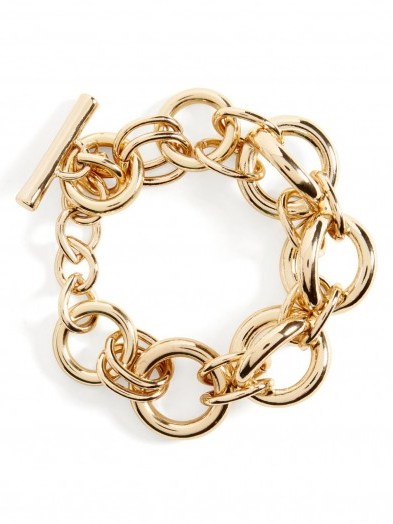 banana republic equestrian heritage line gold tone chain link bracelet ~ affordable stylish jewellery ~ chic fashion bracelets ~ statement accessories - flipped