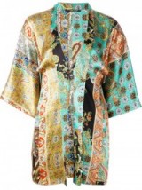 ERMANNO GALLAMINI printed silk kimono. Multi-coloured prints | silky fabric | floaty jackets | women’s outerwear | luxe fashion | multicolour rich prints | kimonos