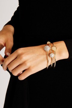 COAST VANDA BALL TRIPLE BRACELET. Fashion jewellery | layered bangles | chic bracelets | modern style | affordable luxe accessories - flipped