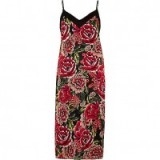 River Island floral cami midi dress – spaghetti strap slip dresses – party fashion – strappy evening wear – on-trend going out fashion – flower prints