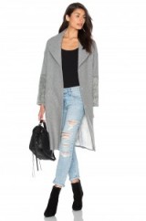 IKKS PARIS ~ CUPRO SLEEVE COAT grey. Chic winter coats | womens stylish outerwear | faux fur sleeves | Autumn fashion