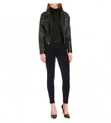 J BRAND 815 super-skinny velvet jeans black iris ~ on-trend fashion ~ trend for Autumn/Winter 2016-2017 ~ casual luxe ~ soft fabric - flipped