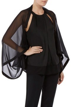 COAST FRANKIE KIMONO BLACK. Sheer occasion kimonos | women’s evening outerwear | light floaty jackets - flipped