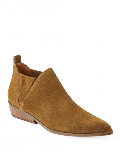 KENDALL + KYLIE Violet Suede Ankle Booties natural – womens light brown boots – low heel – autumn / winter footwear – stylish fashion – on trend style – autumnal colours