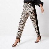 River Island leopard print pyjama pants. Womens animal printed trousers | on trend fashion