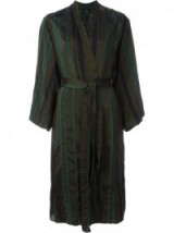 LOST & FOUND RIA DUNN kimono coat. Silky style coats | wrap style fashion | floaty fabric | women’s outerwear | green | long jackets | kimonos