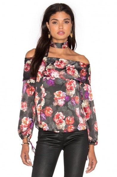 LPA Top 34 Romantic Rose ~ floral print off the shoulder tops ~ bardot style fashion - flipped