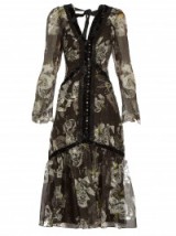 ERDEM Makayla V-neck silk-organza dress ~ feminine ~ chic ~ designer clothing ~ semi sheer dresses ~ Autumn/Winter 2016-2017