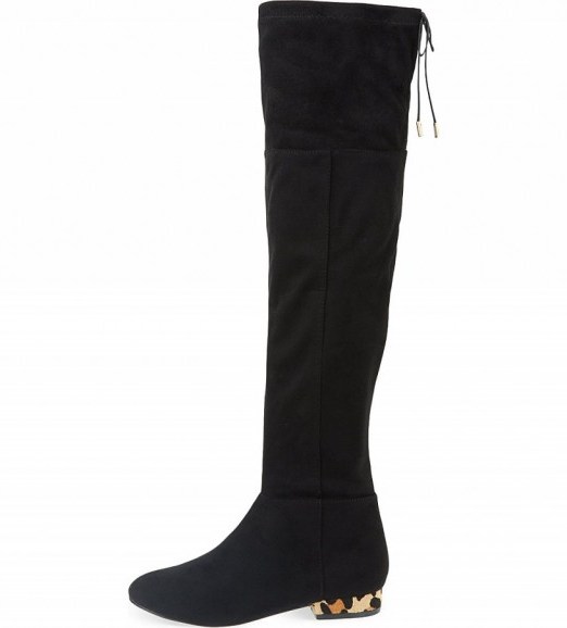 MISS KG Black Velvet over-the-knee boots ~ on-trend footwear for Autumn/Winter 2016-2017 ~ womens footwear - flipped