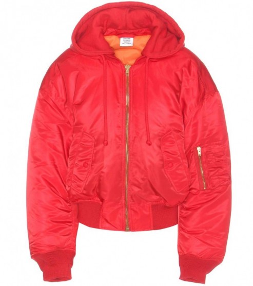 VETEMENTS Red Bomber jacket. Urban style jackets | designer streetwear | on-trend fashion | womens casual clothing