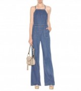 PAIGE Rihannon jumpsuit – as worn by model Bella Hadid out for dinner in Paris, on Friday 9 September, 2016. Celebrity jumpsuits | what models wear | star style | blue denim