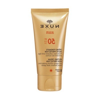 NUXE SUN HIGH PROTECTION FONDANT CREAM FOR FACE SPF 50 – protective face creams – anti-aging products – summer essentials - flipped