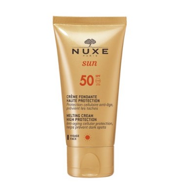 NUXE SUN HIGH PROTECTION FONDANT CREAM FOR FACE SPF 50 – protective face creams – anti-aging products – summer essentials