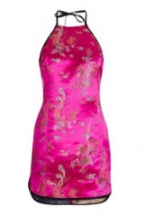 Pink Oriental Halter Neck Dress by Topshop Finds. Halterneck mini dresses | hot pink | oriental inspired prints