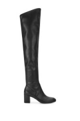 Rebecca Minkoff Lauren over the knee boot in black leather. block heel boots | autumn/winter footwear | chic style fashion
