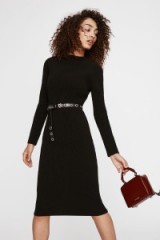 REBECCA MINKOFF ~ MAGRI DRESS in black rib knit. LBD | open back dresses | little black dress | Autumn knitwear