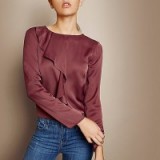 river island RI Studio red frilly top – ruffled blouses – Autumn colours – chic style tops – feminine fashion – ruffles – silky – romantic