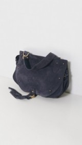 See by Chloé Large Navy Blue and Suede Shoulder Bag – stylish handbags – chic bags
