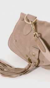 See by Chloé Small Suede Cross Body bag – luxe crossbody bags – designer handbags – stylish shoulder bags – tassels and studs – studded accessories