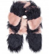SHRIMPS Marine faux-fur scarf navy & rose – pink and blue fluffy scarves – winter accessories