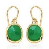 Catherine Duchess of Cambridge jewellery ~ MONICA VINADER SIREN WIRE EARRINGS SET WITH GREEN ONYX – as worn by Kate Middleton at the University of British Columbia during her Canadian Tour, September 2016. Drop earrings | royal accessories