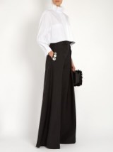 ELLERY Star 80 wide-leg trousers black. High waisted pants | chic style | designer fashion | button detail