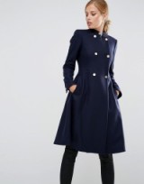 Ted Baker Indego Fit and Flare Coat navy. Chic blue coats | flared style | women’s winter coats