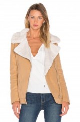 THE FIFTH LABEL ~ ABOVE & BEYOND JACKET WITH FAUX FUR COLLAR camel/white. Stylish casual jackets | Autumn/Winter outerwear | neutral tones | autumnal colours | womens fashion