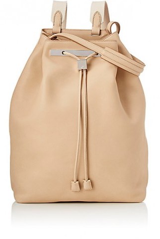 THE ROW Backpack 11 in beige leather. Luxe backpacks | designer bags | luxury accessories | chic and stylish - flipped