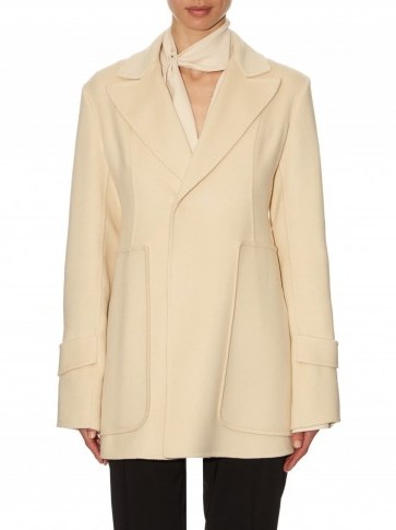 SPORTMAX Turku coat. Chic cream coats | luxe jackets | designer outerwear | Autumn/Winter fashion | stylish | elegant - flipped