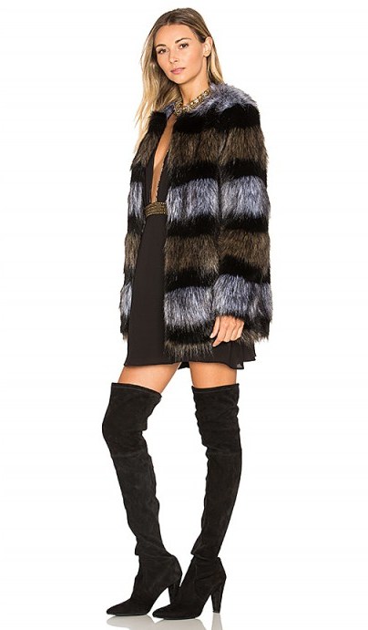 ALE BY ALESSANDRA X REVOLVE ANTONELLA FAUX FUR COAT. Fluffy winter coats | glamorous furry jackets - flipped
