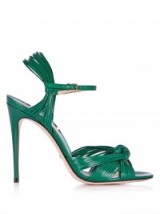 GUCCI Allie green leather high-heel sandals