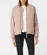 AllSaints Tyne dusty pink bomber jacket