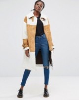 Womens Winter Coats – ASOS Premium Tan Faux Shearling Parka